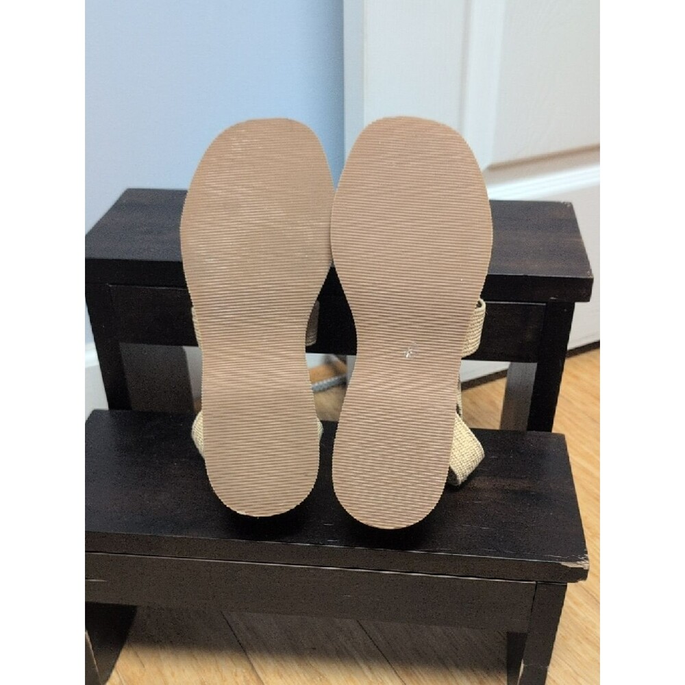 Steve Madden Sashes Raffia Natural Beige Cork Platform Sandals Size 8M NIB - Picture 4 of 5